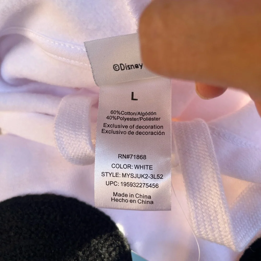 White Hoodie with Mickey Mouse Design - Picture 7 of 8